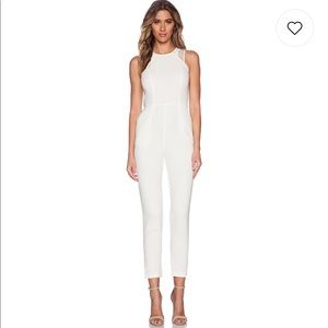 BCBGeneration Whisper White Sleeveless Jumpsuit